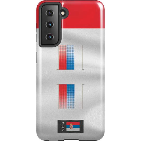 Serbia Soccer Flag Galaxy S21 5G Pro Case